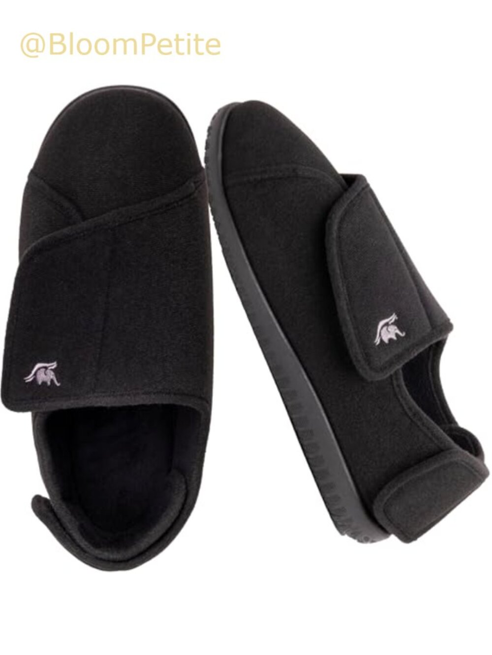 Men's Memory Foam Diabetic Slippers Adjustable Wide Plush Fleece Arthritis Edema